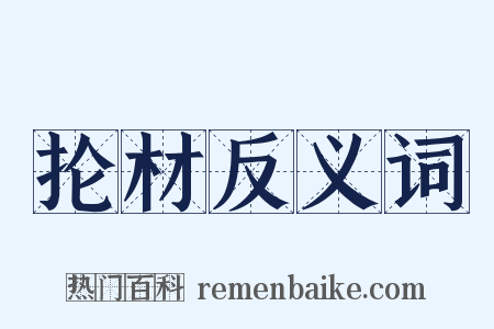 抡材反义词是什么意思的图片